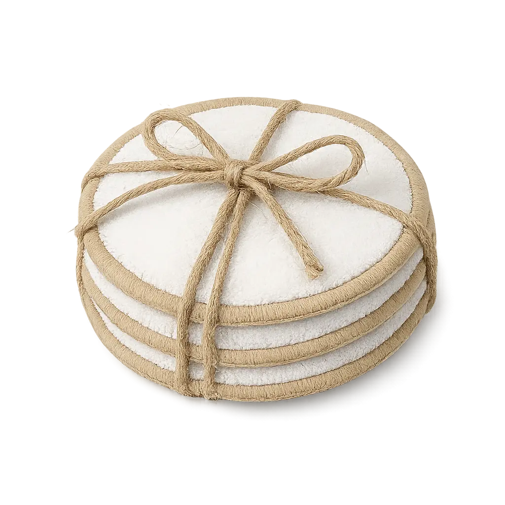 5 Lingettes réutilisables en coton pur